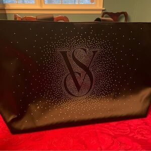 Victoria's Secret Black Tote with Pink Lining